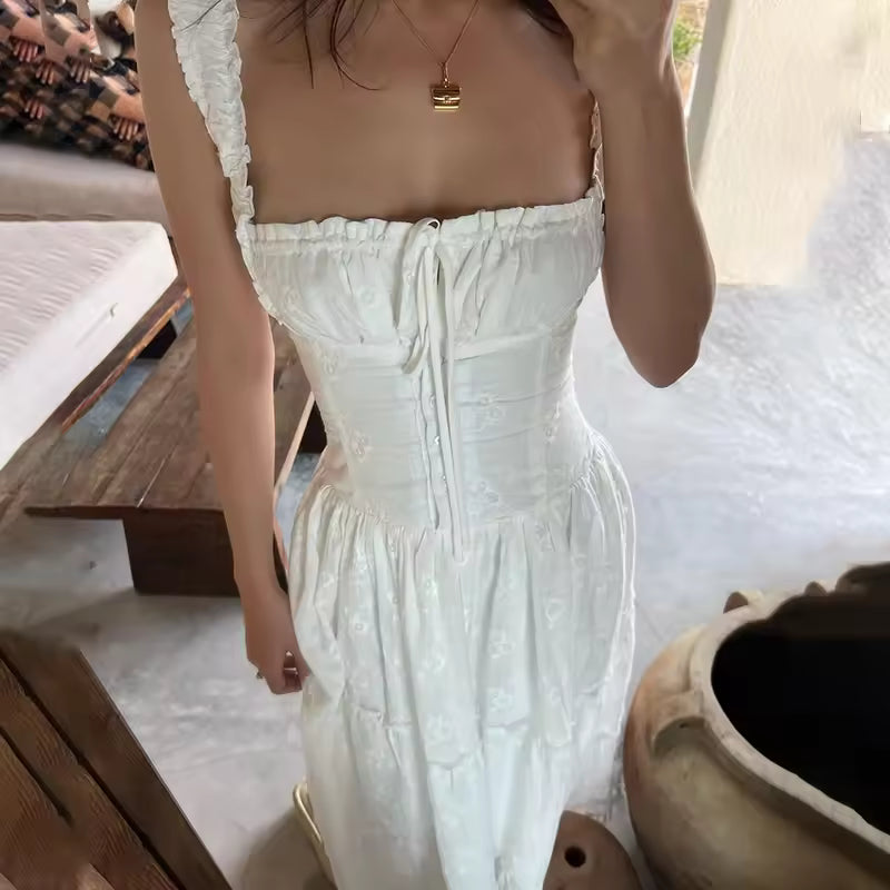 Sexy Backless Maxi Dress Hollow Out Mesh Ruched Halter Long Dresses Elegant Women Autumn For 2024 Vestidos